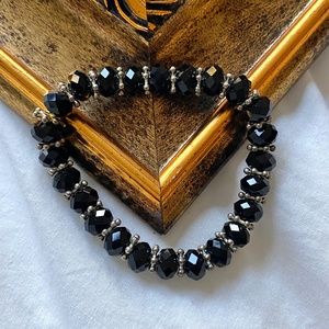 Vintage Black Crystal Bracelet